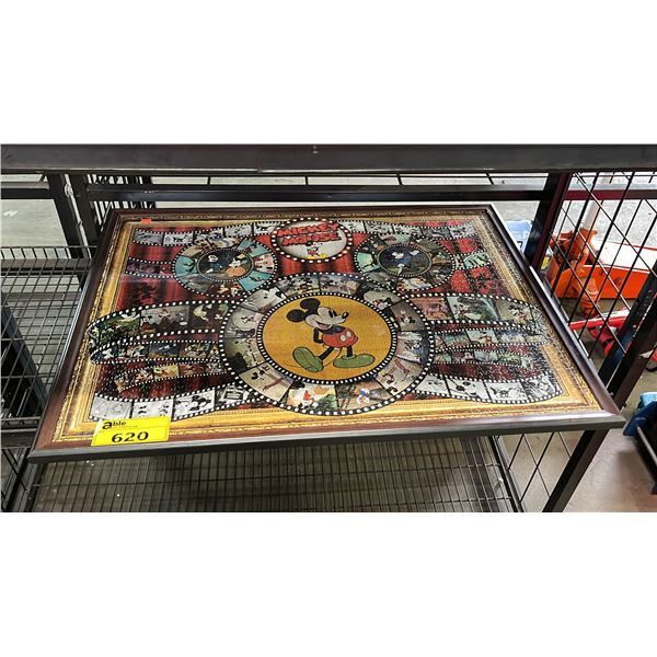 33 1/2"W X 25 1/2"H FRAMED DISNEY PUZZLE