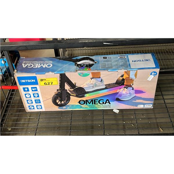 JETSON OMEGA ILLUMINATED ELECTRIC SCOOTER  *UNKNOWN WORKING CONDITION/ MAY BE MISSING PIECES*