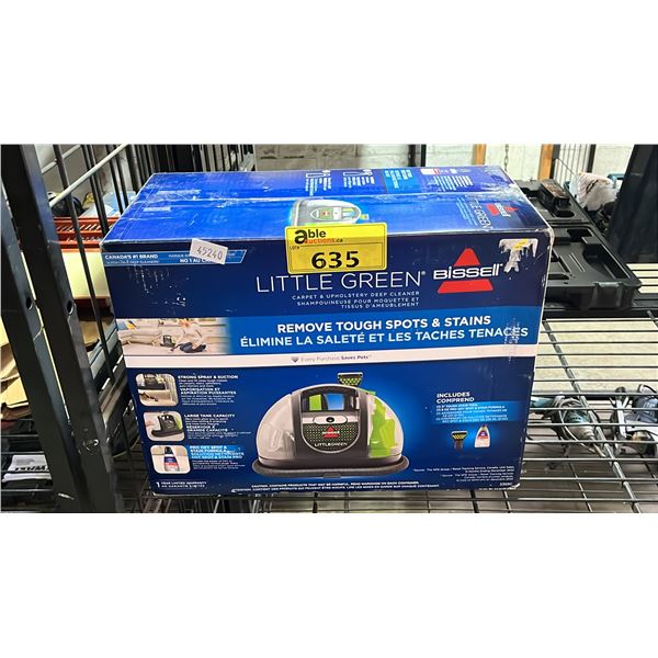 BISSELL LITTLE GREEN MACHINE *WORKING CONDITION UNKNOWN*