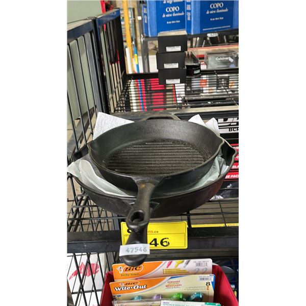 TWO CAST IRON PANS