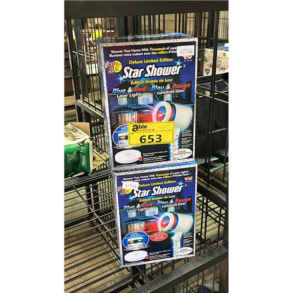 TWO BOXES OF STAR SHOWER LASER LIGHTS