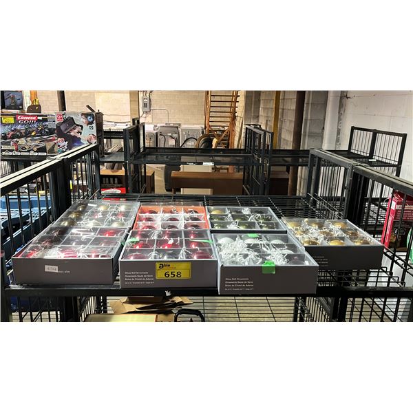 SHELF OF ASSORTED CHRISTMAS DECORATIONS