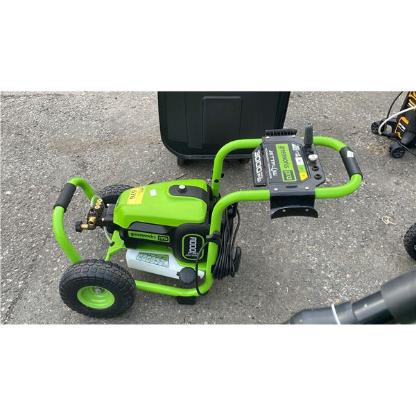 GREENWORKS PRO 3000 PSI ELECTRIC PRESSURE WASHER *NO HOSE/WORKING CONDITION UNKNOWN*