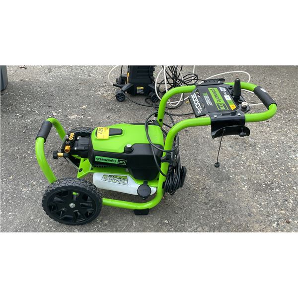 GREENWORKS PRO 3000 PSI ELECTRIC PRESSURE WASHER *NO HOSE/WORKING CONDITION UNKNOWN*