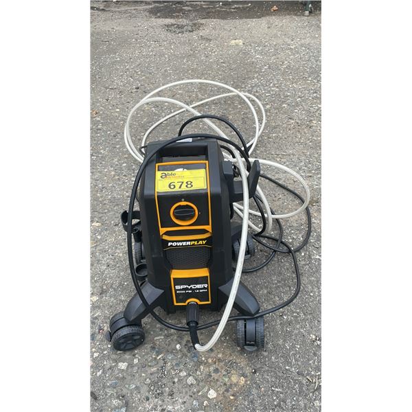 SPYDER 2000 PSI ELECTRIC PRESSURE WASHER WITH HOSE *NO WAND/WORKING CONDITION UNKNOWN*