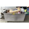 Image 1 : BIN OF ASSORTED PET SUPPLY PRODUCTS & PLANTERS*BIN NOT INCLUDED/MUST TAKE ALL*