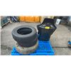 Image 1 : THREE VEHICLE PERFORMANCE TIRES & A SEAT