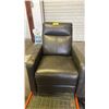 Image 1 : BROWN LEATHER RECLINER *NO POWER CORD/WORKING CONDITION UNKNOWN*