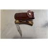Image 1 : VINTAGE SCHRADE OLD TIMER HIP KNIFE WITH BELT SHEATH. 3 1/2 INCH BLADE