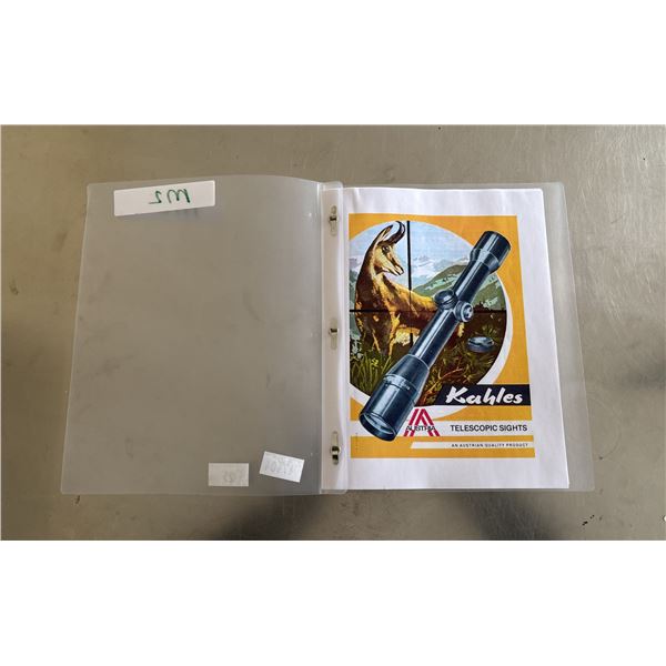 VINTAGE KAHLES AUSTRIA SCOPE BROCHURE COPY