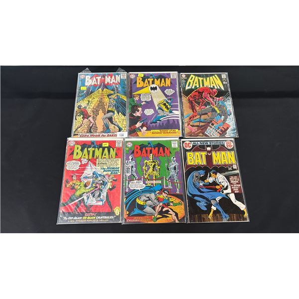 (6) ASSORTED DC BATMAN COMIC BOOKS #167, #170, #172, #174, #224 & #243
