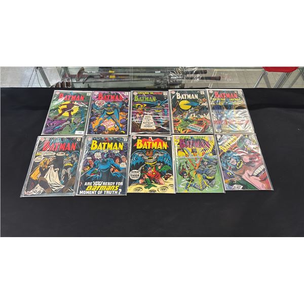 (10) ASSORTED DC BATMAN COMIC BOOKS #189, 201, 202, 204-207, 209, 211 & 212