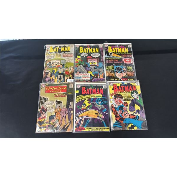 (7) ASSORTED DC BATMAN COMIC BOOKS #151, 183, 184, (2) 186. 188 & 249