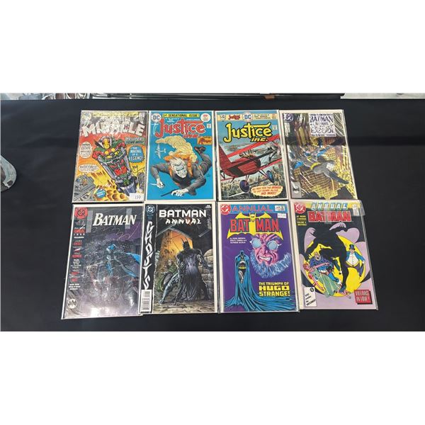 (14) ASSORTED COMIC BOOKS INCLUDING; MISTER MIRACLE, JUSTICE INC & BATMAN