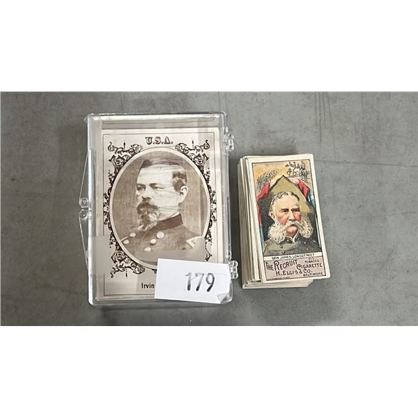 1979 VINTAGE FAMOUS CIVIL WAR GENERALS COLLECTIBLE CARDS & COLLECTIBLE CIGARETTE CARDS