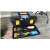 Image 1 : TOOLBOX WITH ASSORTED GUN CLEANING SUPPLY CONTENTS