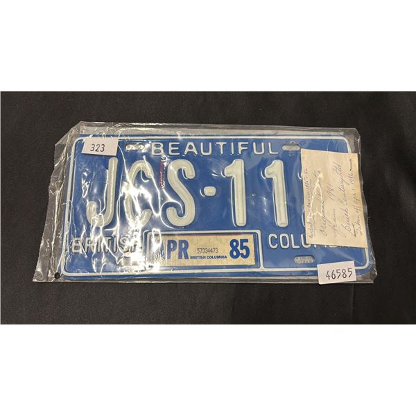 1981 BRITISH COLUMBIA LICENSE PLATES
