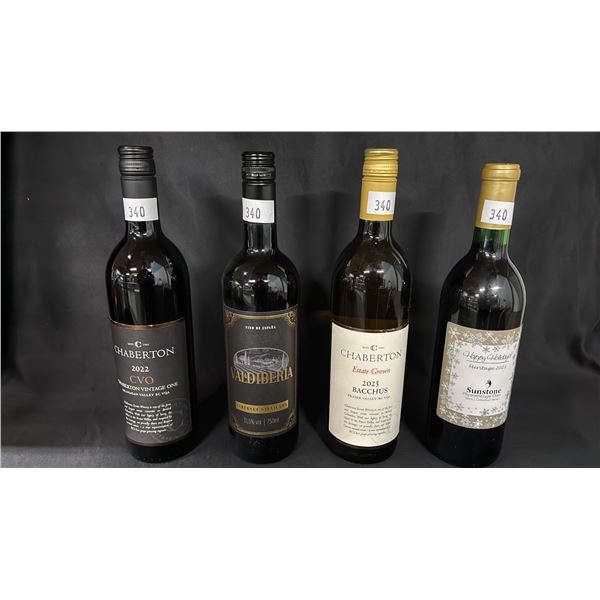 1 - 750ML BOTTLE OF CHABERTON 2022 RED WINE, 1 - 750ML BOTTLE OF CHABERTON 2023 WHITE WINE, 1 -