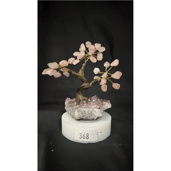 6" X 5" ROSE QUARTZ TREE