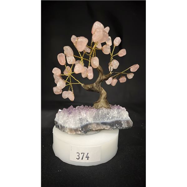 6" X 5" ROSE QUARTZ TREE