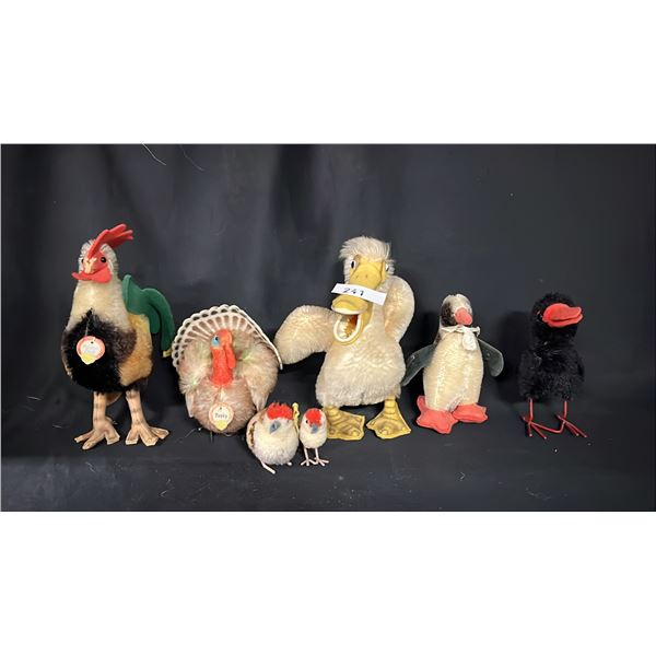 (7) ASSORTED STEIFF STUFFED ANIMALS