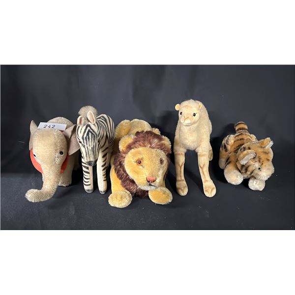 (5) ASSORTED STEIFF STUFFED ANIMALS