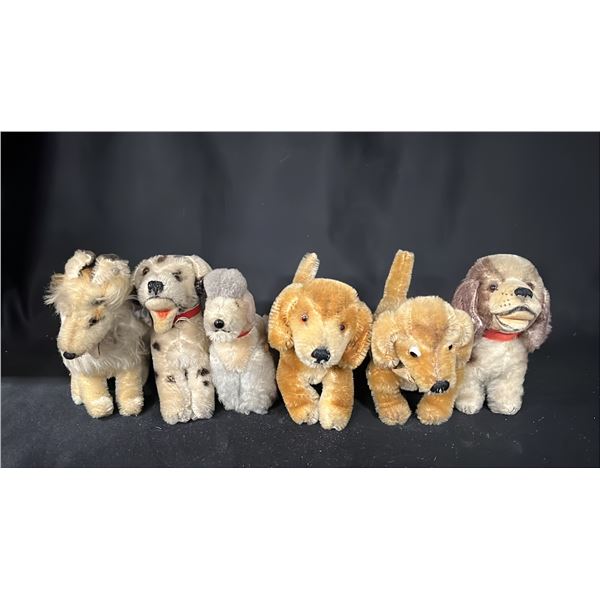 (6) ASSORTED STEIFF STUFFED DOGS