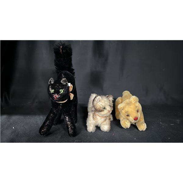 (3) ASSORTED STEIFF STUFFED CATS