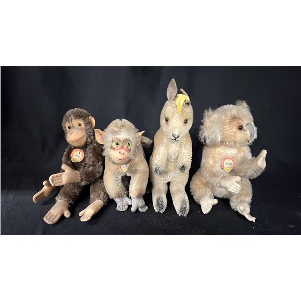 (4) ASSORTED STEIF STUFFED ANIMALS