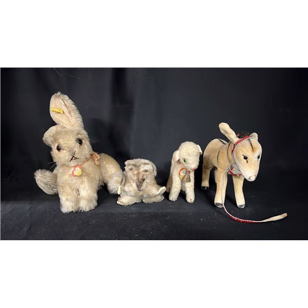 (4) ASSORTED STEIF STUFFED ANIMALS