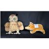 Image 3 : (5) ASSORTED STEIFF STUFFED ANIMALS & OWL PUPPET