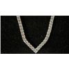 Image 2 : NEW PLATINUM PLATED 4 MM PRINCESS CUT SIMULATED DIAMOND (CZ) TENNIS NECKLACE