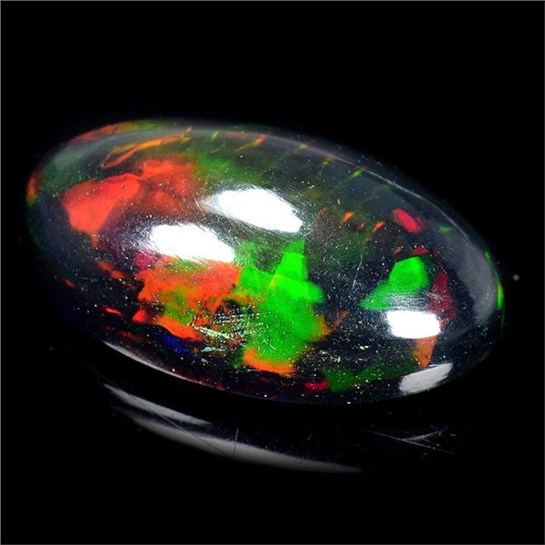 4.57 CT CERTIFIED BLACK OPAL GEMSTONE ($9,140 APPRAISAL, APPRAISAL NOT GUARANTEED)