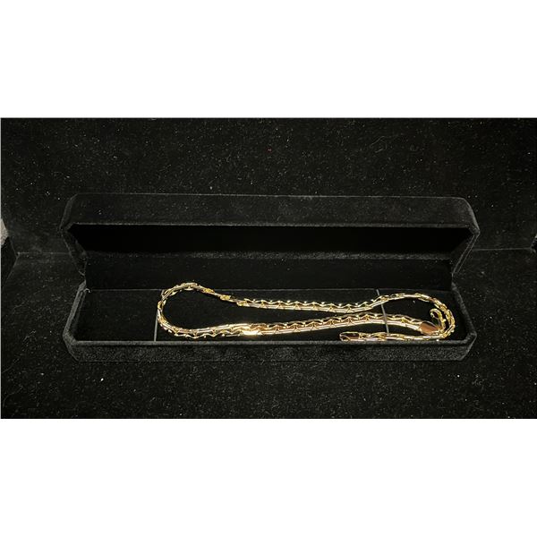 NEW 14K GOLD PLATED 8 MM SERPENTINE NECKLACE - 18" LONG