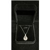 Image 1 : NEW 925 SILVER 4CT SIMULATED DIAMOND (CZ) TEARDROP NECKLACE - ADJUSTABLE 16" - 18" LONG