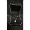 Image 1 : NEW 925 SILVER 3CT SIMULATED DIAMOND (CZ) SOLITAIRE NECKLACE - ADJUSTABLE 16" - 18" LONG