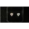 Image 2 : NEW 925 2CT EACH HEART CUT SIMULATED DIAMOND (CZ) EARRINGS