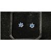 Image 2 : NEW 925 SILVER 1CT EACH LAB-GROWN AQUAMARINE STUD EARRINGS