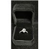 Image 1 : NEW 925 SILVER 9CT PEAR CUT SIMULATED DIAMOND (CZ) TWIST RING - SIZE 7