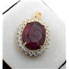 Image 1 : 6 CT CERTIFIED SILVER RUBY GEMSTONE PENDANT ($3,000 APPRAISAL, APPRAISAL NOT GUARANTEED)