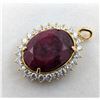 Image 2 : 6 CT CERTIFIED SILVER RUBY GEMSTONE PENDANT ($3,000 APPRAISAL, APPRAISAL NOT GUARANTEED)