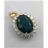 Image 1 : 2.6 CT CERTIFIED SILVER EMERALD GEMSTONE PENDANT ($4,445 APPRAISAL, APPRAISAL NOT GUARANTEED)