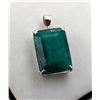Image 2 : 3.3 CT CERTIFIED SILVER EMERALD GEMSTONE PENDANT ($10,250 APPRAISAL, APPRAISAL NOT GUARANTEED)