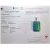 Image 3 : 3.3 CT CERTIFIED SILVER EMERALD GEMSTONE PENDANT ($10,250 APPRAISAL, APPRAISAL NOT GUARANTEED)