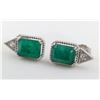 Image 2 : 3 CT CERTIFIED SILVER EMERALD GEMSTONE EARRINGS ($5,854 APPRAISAL, APPRAISAL NOT GUARANTEED)