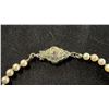 Image 2 : STAMPED FRANCE PEARL NECKLACE -APPROX. 18"