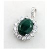 Image 2 : 1.9 CT CERTIFIED SILVER EMERALD GEMSTONE PENDANT ($3,328 APPRAISAL, APPRAISAL NOT GUARANTEED)