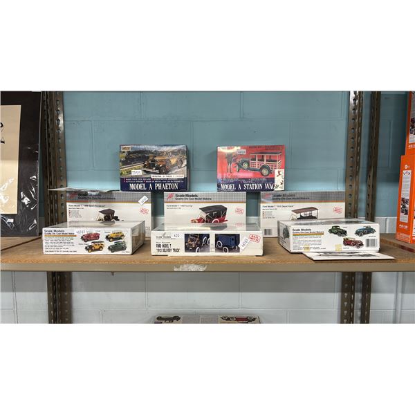 SHELF OF ASSORTED DIECAST/METAL MODEL KITS