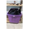 Image 1 : BIN OF ASSORTED WOMENS CLOTHING COATS, SHIRTS & MORE