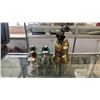 Image 1 : VINTAGE COLEMAN BRASS BLOWTORCH & ASSORTED VINTAGE GLASS INSULATORS
